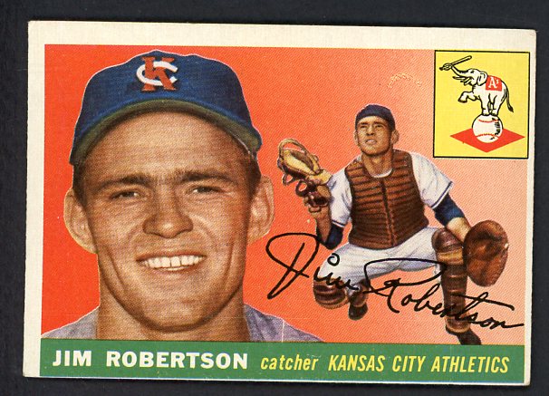 1955 Topps Baseball #177 Jim Robertson A's EX 501413