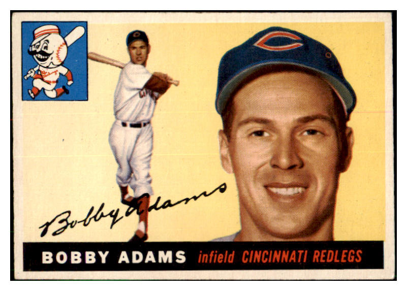 1955 Topps Baseball #178 Bobby Adams Reds EX 501415