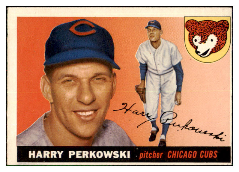 1955 Topps Baseball #184 Harry Perkowski Cubs EX 501447