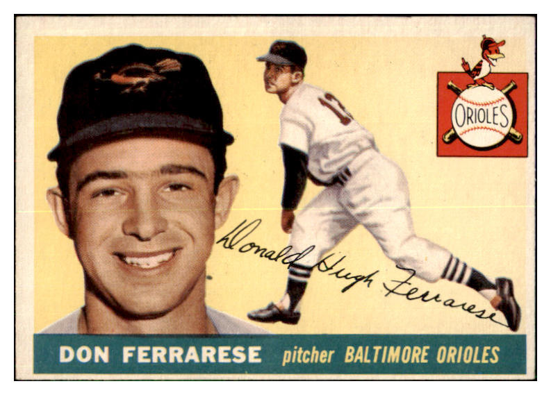 1955 Topps Baseball #185 Don Ferrarese Orioles EX-MT 501449