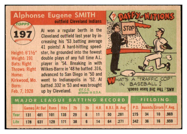 1955 Topps Baseball #197 Al Smith Indians EX-MT 501469