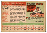 1955 Topps Baseball #202 Jim Owens Phillies EX 501490