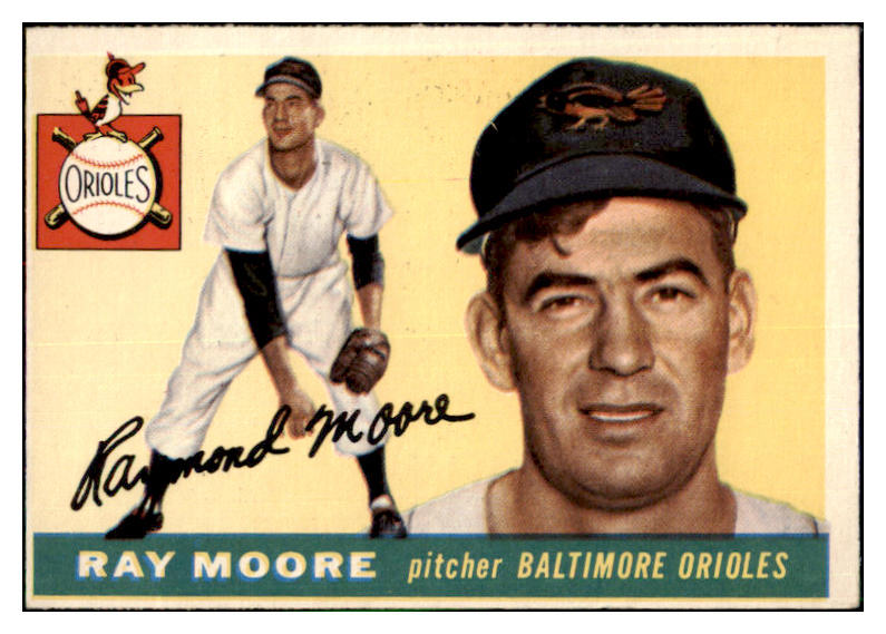 1955 Topps Baseball #208 Ray Moore Orioles EX 501520