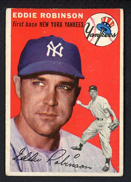 1954 Topps Baseball #062 Eddie Robinson Yankees VG-EX 501536