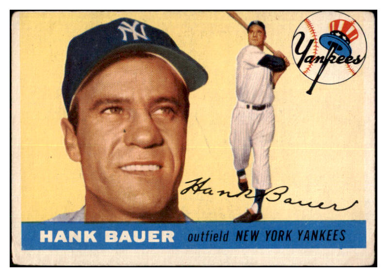 1955 Topps Baseball #166 Hank Bauer Yankees VG 501552