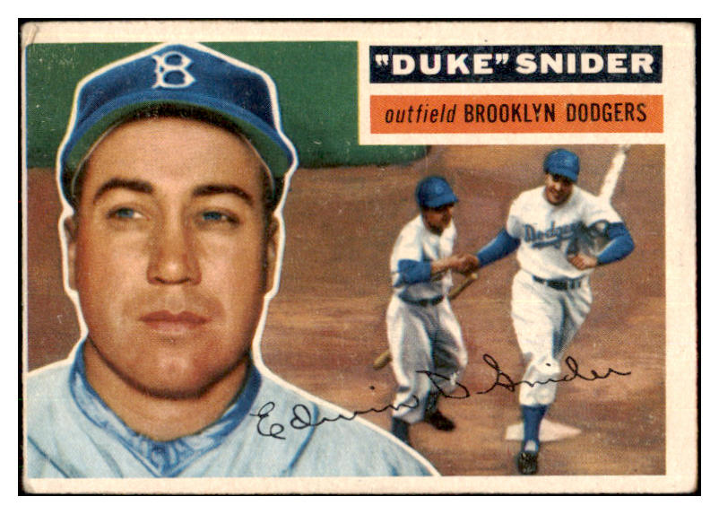 1956 Topps Baseball #150 Duke Snider Dodgers VG Gray 501563