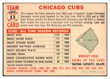 1956 Topps Baseball #011 Chicago Cubs Team EX+/EX-MT Dated 501581