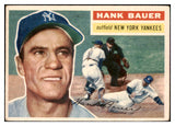 1956 Topps Baseball #177 Hank Bauer Yankees VG-EX Gray 501586