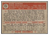 1952 Topps Baseball #216 Richie Ashburn Phillies GD-VG 501598