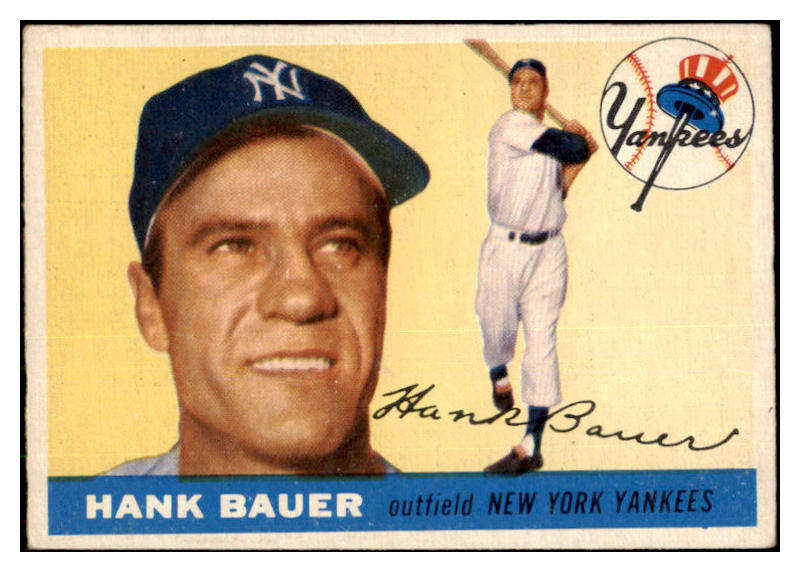 1955 Topps Baseball #166 Hank Bauer Yankees EX 501606