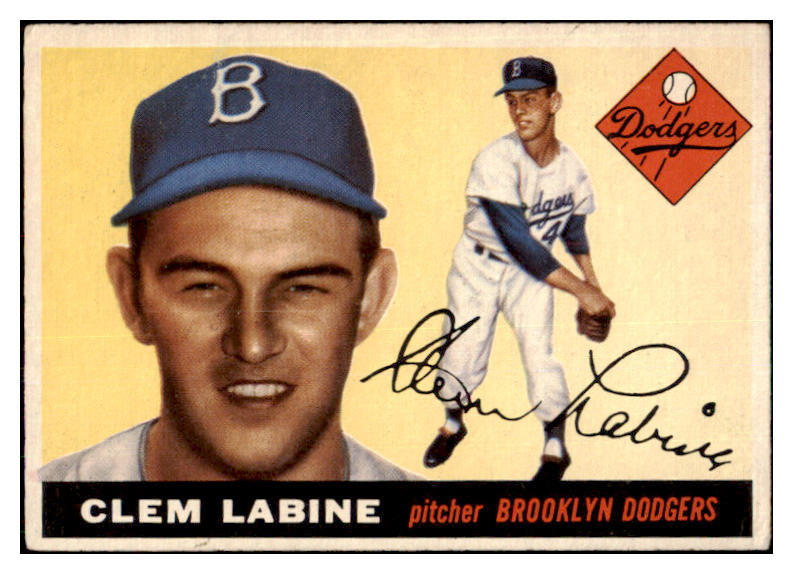 1955 Topps Baseball #180 Clem Labine Dodgers VG-EX 501608