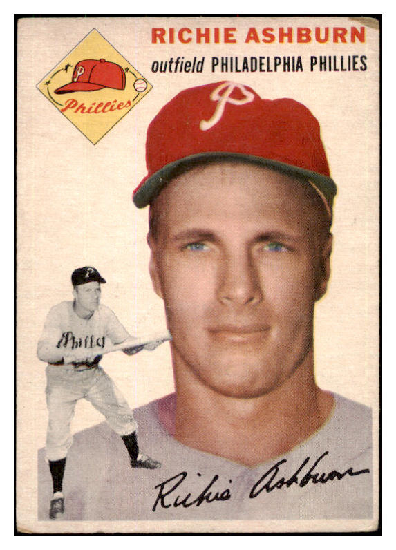 1954 Topps Baseball #045 Richie Ashburn Phillies VG 501617