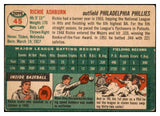 1954 Topps Baseball #045 Richie Ashburn Phillies VG 501617