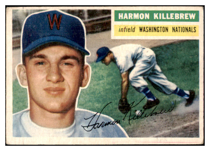1956 Topps Baseball #164 Harmon Killebrew Senators VG-EX Gray 501618
