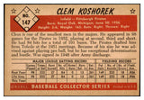 1953 Bowman Color Baseball #147 Clem Koshorek Pirates EX 501641