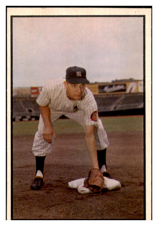 1953 Bowman Color Baseball #136 Jim Brideweser Yankees EX 501642