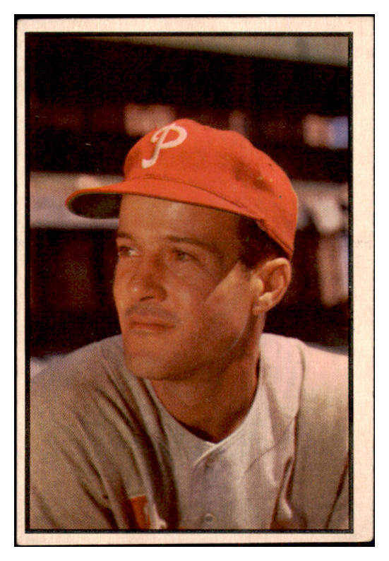 1953 Bowman Color Baseball #131 Connie Ryan Phillies EX+/EX-MT 501643