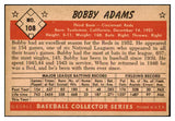 1953 Bowman Color Baseball #108 Bobby Adams Reds EX 501667