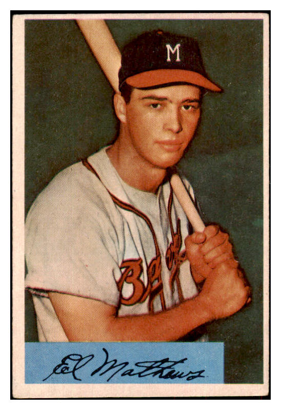 1954 Bowman Baseball #064 Eddie Mathews Braves VG-EX 501670