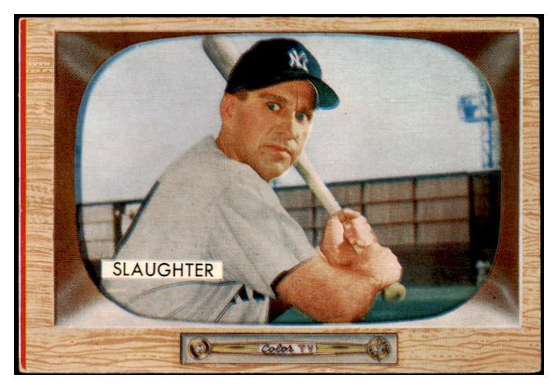 1955 Bowman Baseball #060 Enos Slaughter Yankees EX 501679
