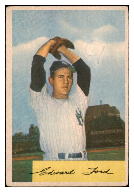 1954 Bowman Baseball #177 Whitey Ford Yankees Fair 501681