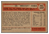 1954 Bowman Baseball #177 Whitey Ford Yankees Fair 501681