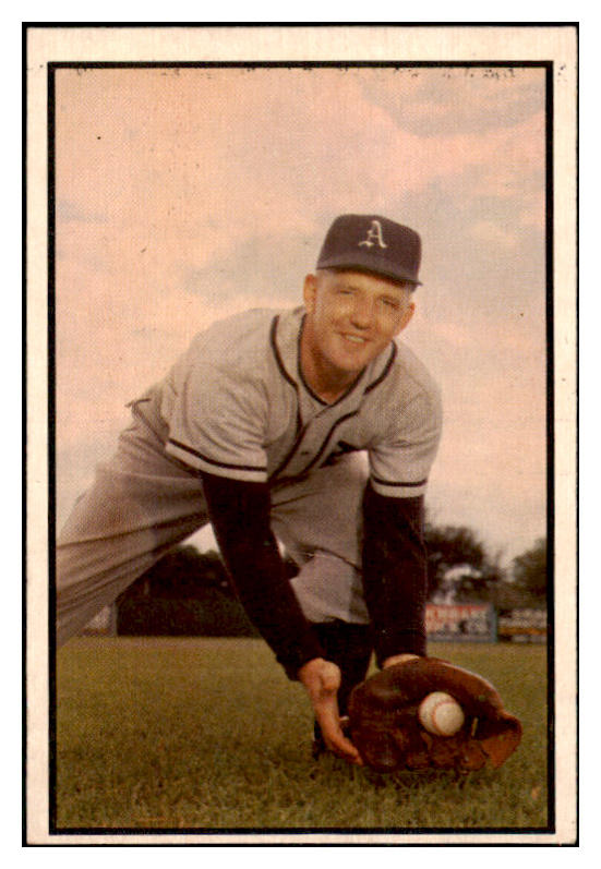 1953 Bowman Color Baseball #130 Cass Michaels A's EX-MT 501686