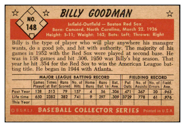 1953 Bowman Color Baseball #148 Billy Goodman Red Sox EX-MT 501693