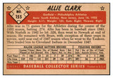 1953 Bowman Color Baseball #155 Allie Clark A's EX-MT 501700