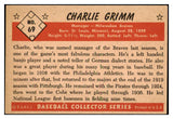 1953 Bowman Color Baseball #069 Charlie Grimm Braves EX-MT 501718