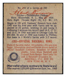 1949 Bowman Baseball #134 Hank Borowy Phillies VG 501747