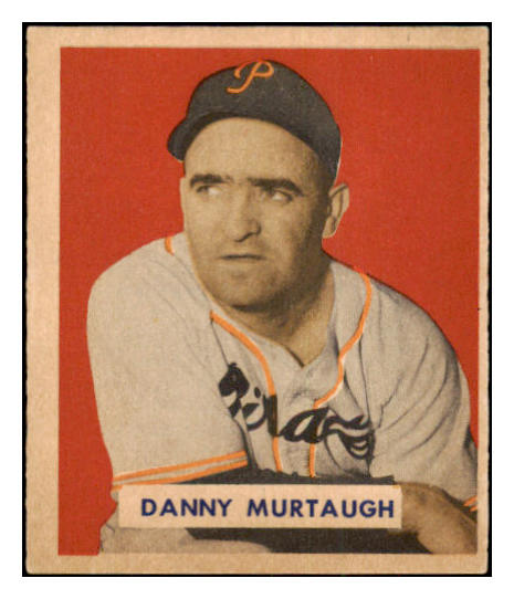 1949 Bowman Baseball #124 Danny Murtaugh Pirates EX Script 501756