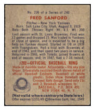 1949 Bowman Baseball #236 Fred Sanford Yankees EX 501779