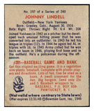 1949 Bowman Baseball #197 Johnny Lindell Yankees NR-MT 501794