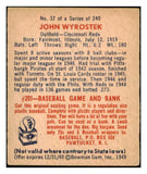 1949 Bowman Baseball #037 John Wyrostek Reds EX+/EX-MT 501796