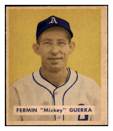 1949 Bowman Baseball #155 Mickey Guerra A's NR-MT 501810