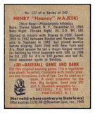 1949 Bowman Baseball #127 Henry Majeski A's NR-MT Print 501820