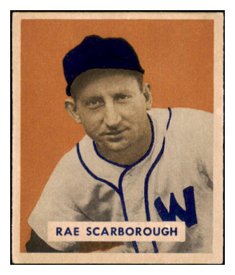 1949 Bowman Baseball #140 Ray Scarborough Senators NR-MT 501842