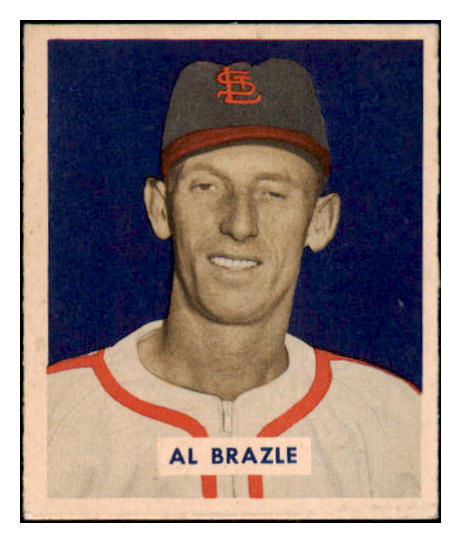 1949 Bowman Baseball #126 Al Brazle Cardinals EX-MT Script 501860