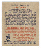 1949 Bowman Baseball #075 Eddie Mayo Tigers EX-MT 501899