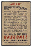 1951 Bowman Baseball #151 Larry Doby Indians Fair 501914