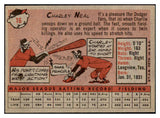 1958 Topps Baseball #016 Charlie Neal Dodgers EX-MT 501944