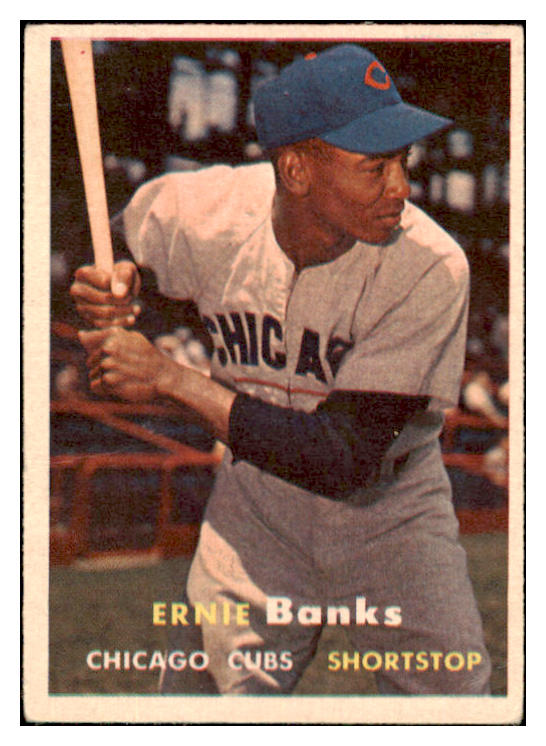 1957 Topps Baseball #055 Ernie Banks Cubs VG-EX 501951