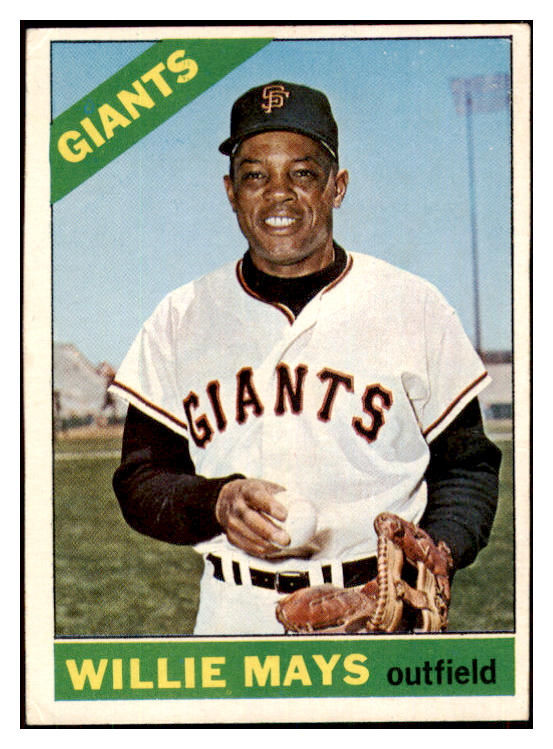 1966 Topps Baseball #001 Willie Mays Giants VG-EX 501955