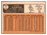 1966 Topps Baseball #500 Hank Aaron Braves EX 501957