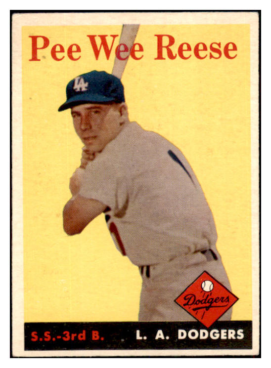 1958 Topps Baseball #375 Pee Wee Reese Dodgers EX+/EX-MT 501970