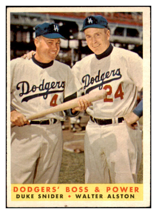 1958 Topps Baseball #314 Duke Snider Walter Alston EX+/EX-MT 501972