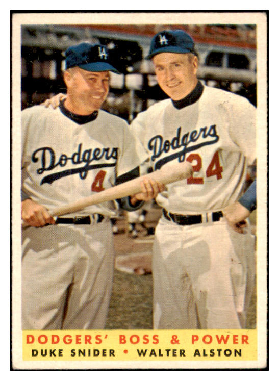 1958 Topps Baseball #314 Duke Snider Walter Alston EX 501973