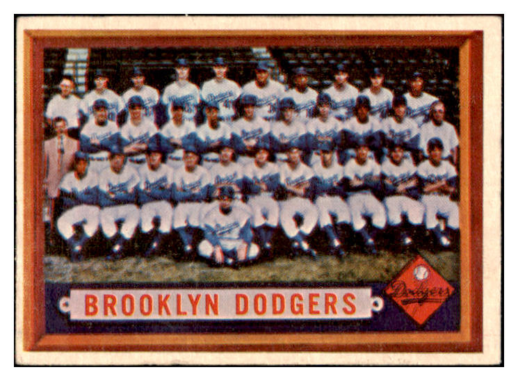 1957 Topps Baseball #324 Brooklyn Dodgers Team VG-EX 501975