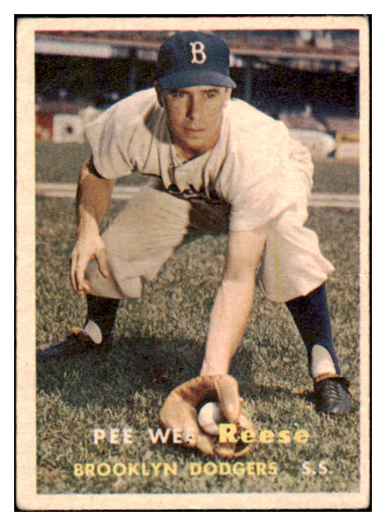 1957 Topps Baseball #030 Pee Wee Reese Dodgers VG 501977